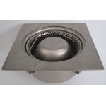 Ανοξείδωτο σιφόνι 30x30cm με κάθετη έξοδο